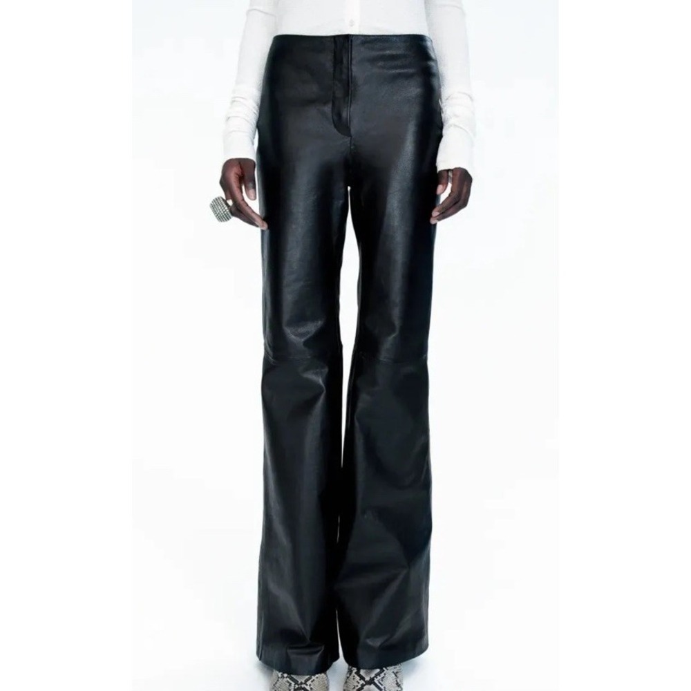 H&M Studio $369 S/S 2024 NWT New Genuine Leather Pants Size 14